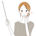 サイトのチェックポイントについて教える女性の画像
